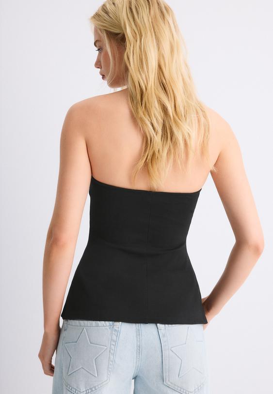 bandeau met hartvormige halslijn