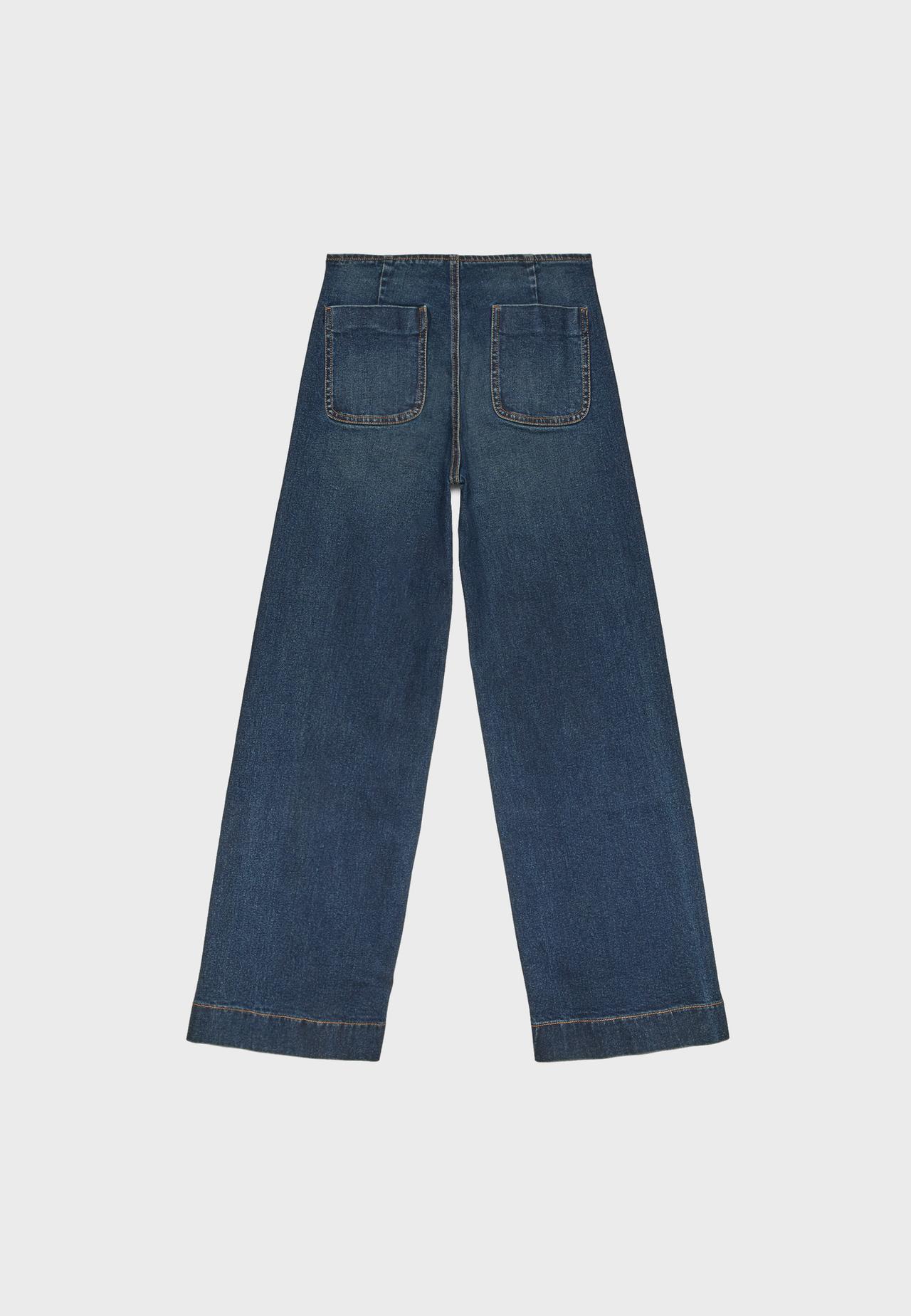 D77 Minimalist jeans with pockets — LIGHT GREY DENIM WASH