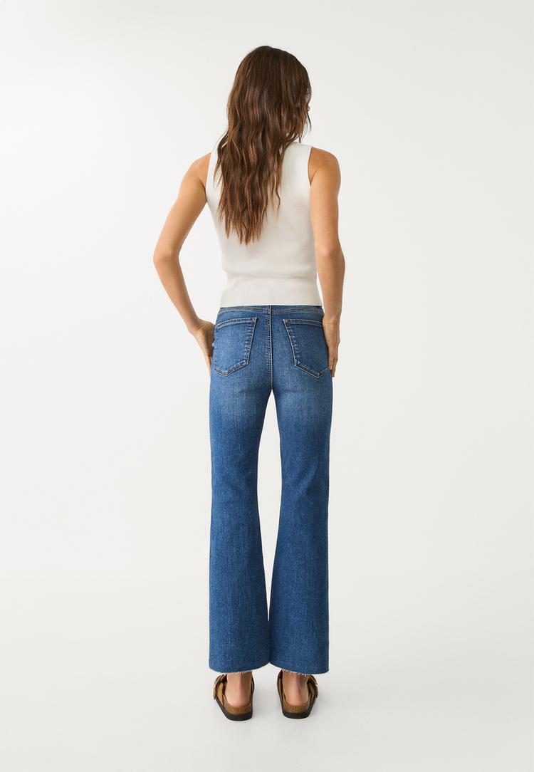 d78 jeans cropped flare