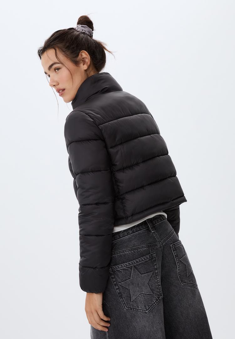 cazadora acolchada cuello subido