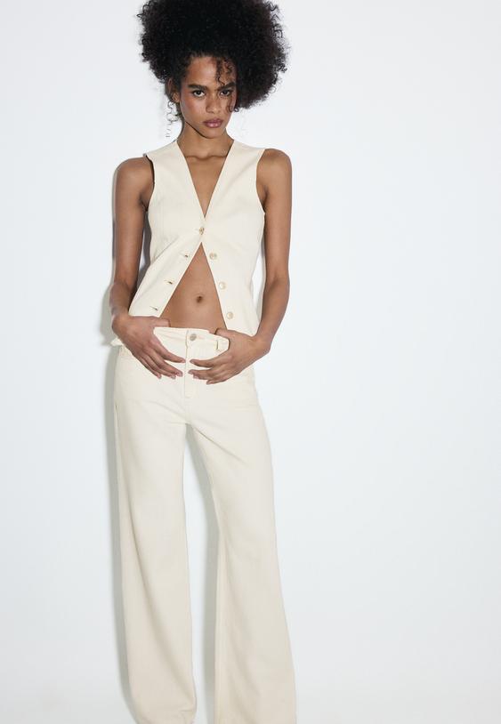 D92 straight geniş paça jean - Görsel 3