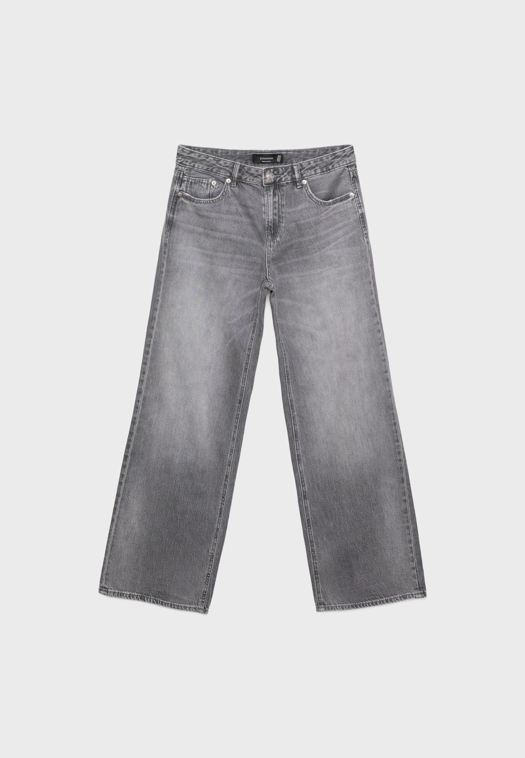 D91 düşük bel geniş paça jean