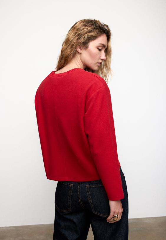 t shirt van tricot met ronde hals