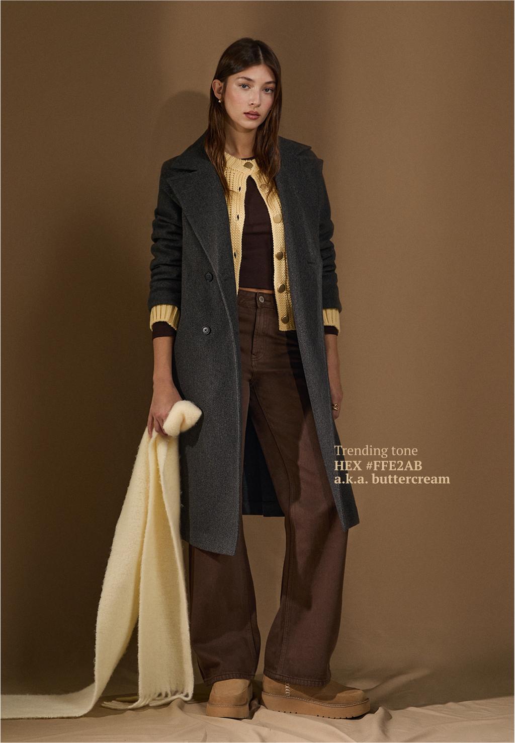 Abrigo trench tacto suave