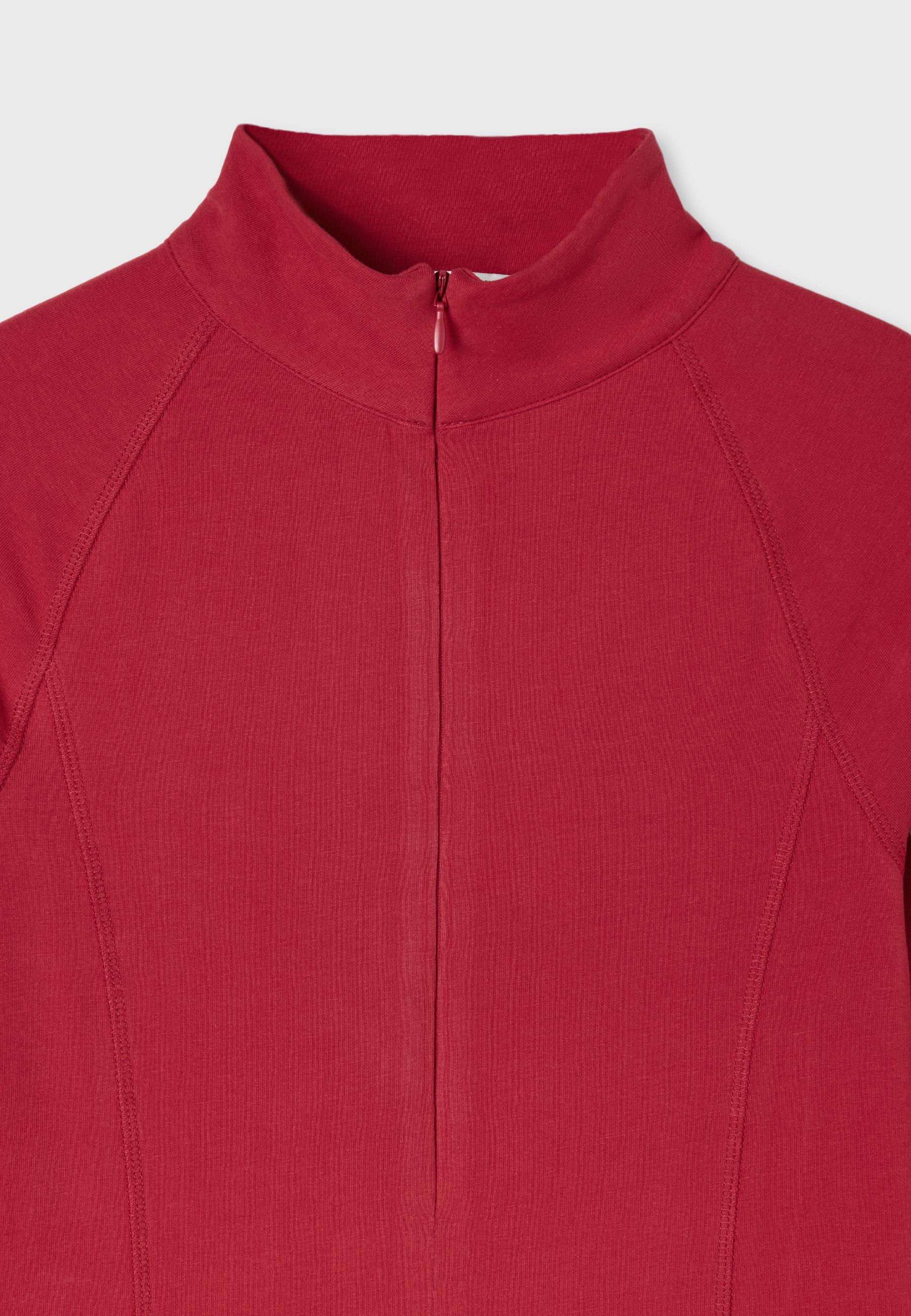 Long sleeve quarter-zip running top — Red