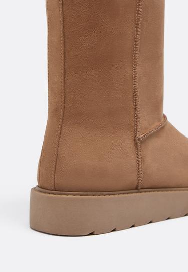 Flat water-repellent boots — TAN  3