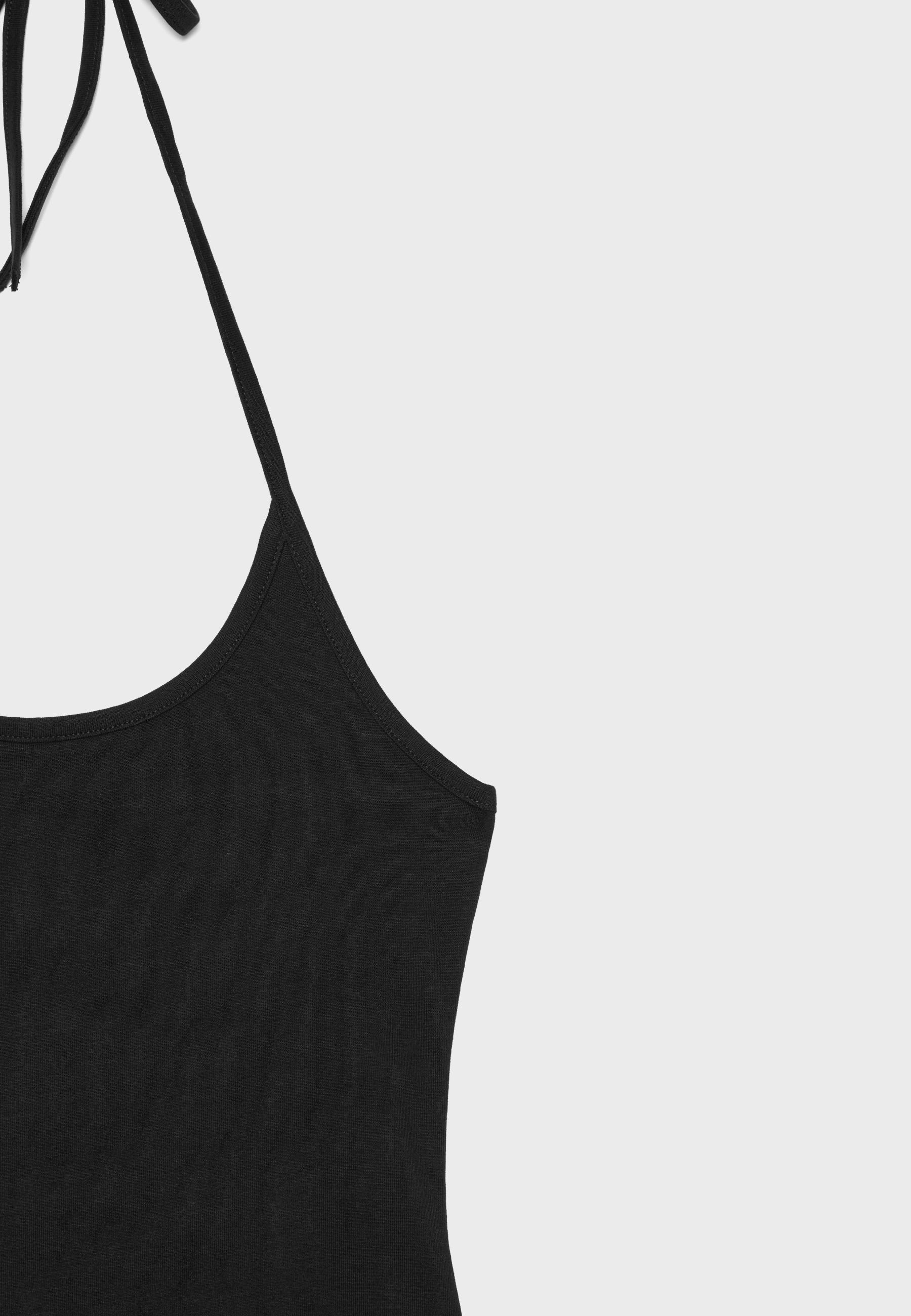 Knit halter top — Black