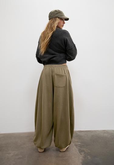 Balloon jogger trousers with stoppers — Khaki 5