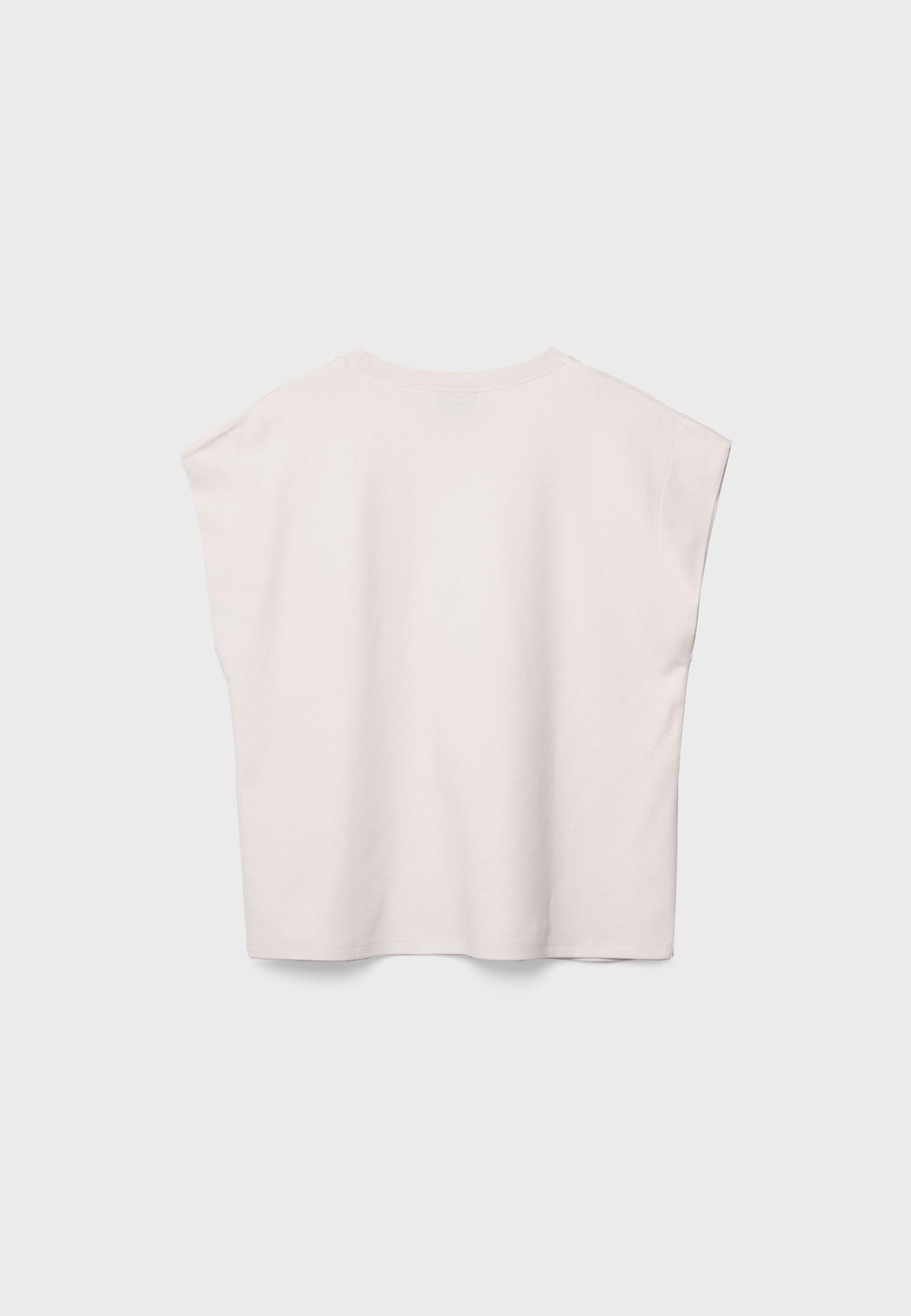 B06 Basic drop shoulder T-shirt — Stone