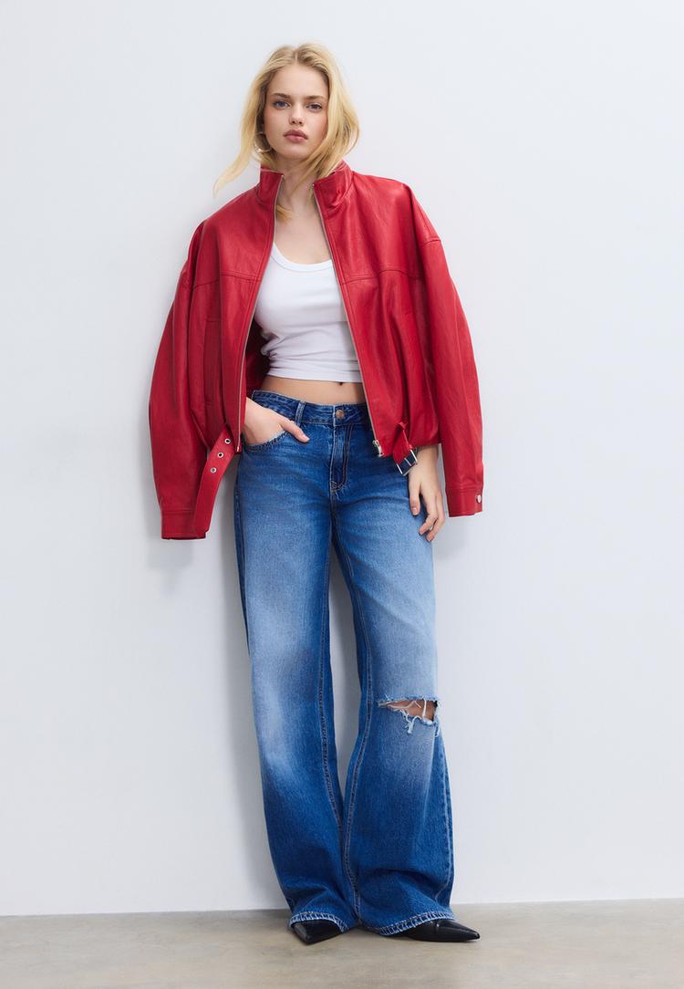 giubbotto a palloncino con dettaglio cintura in finta pelle