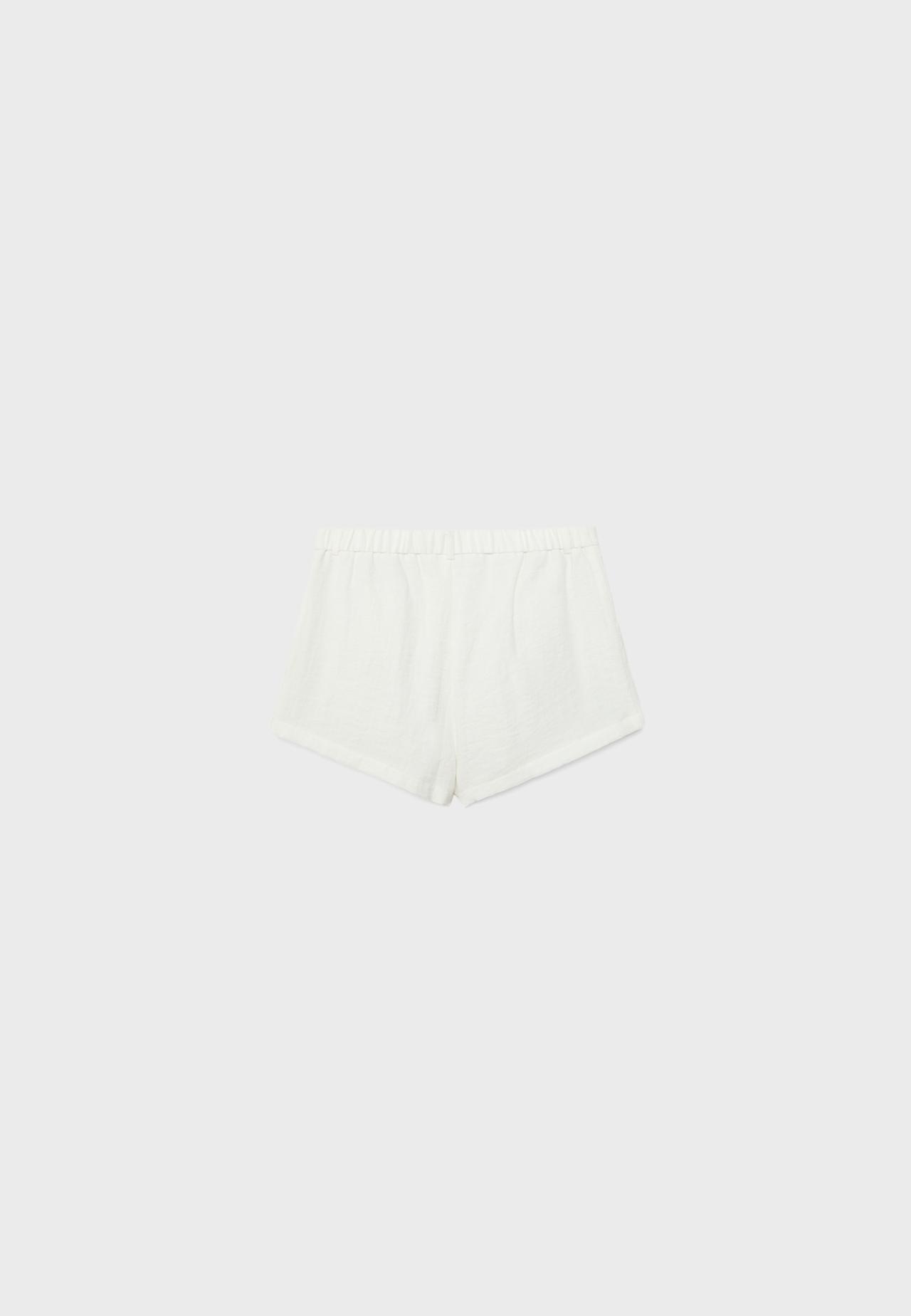 Rustic smart shorts — Ecru