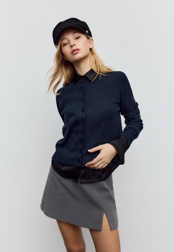 soft touch knit cardigan with buttons