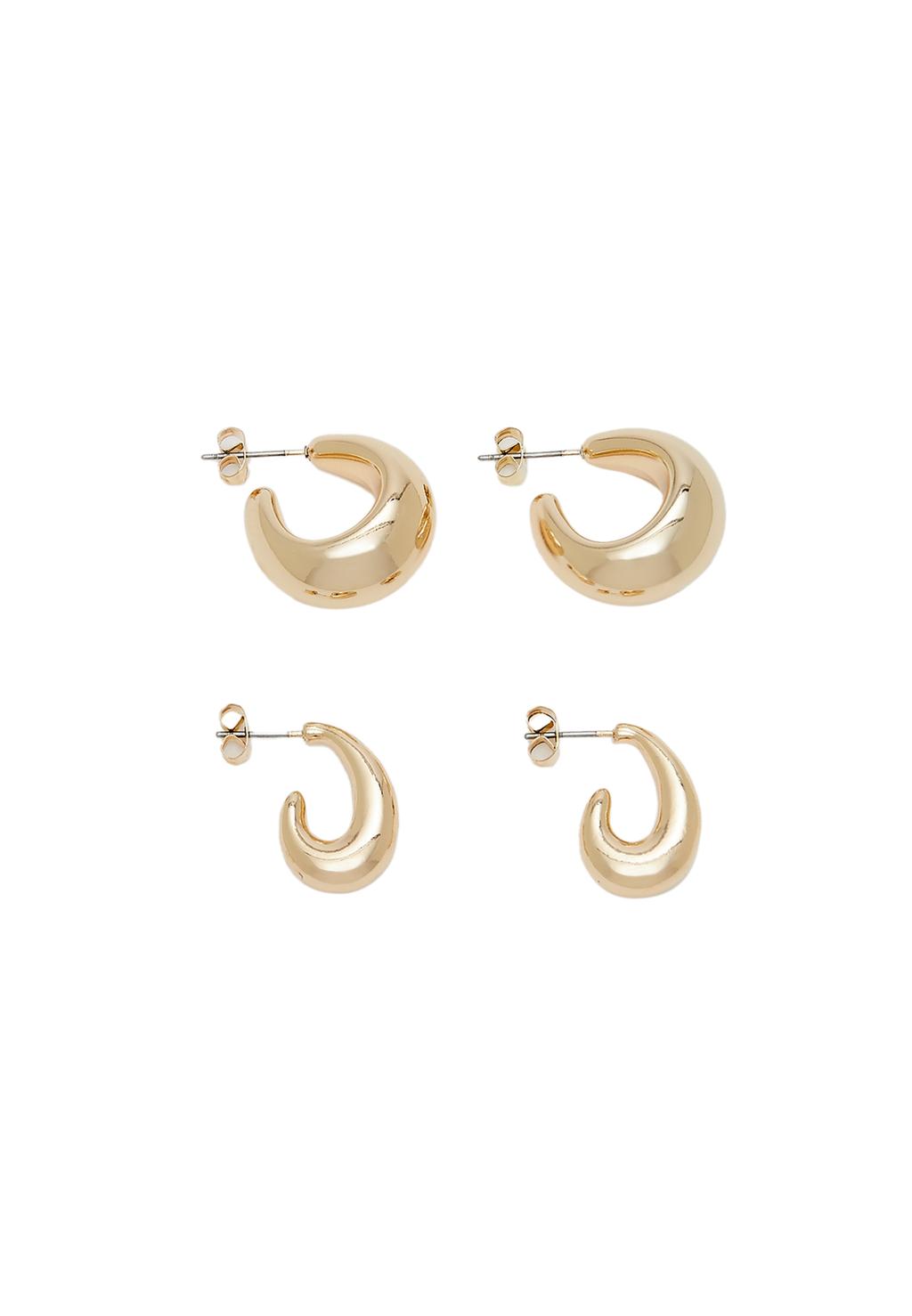 Lot de 2 boucles d'oreilles créoles