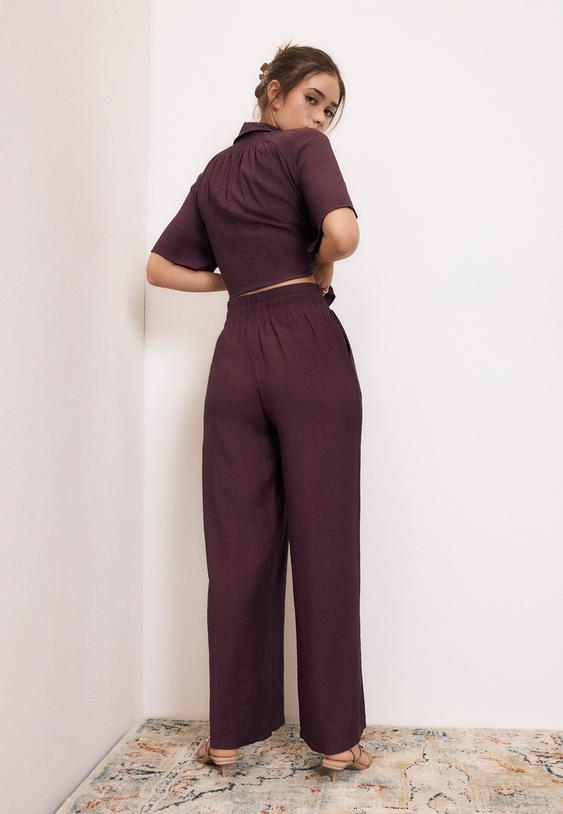 calcas palazzo de cintura larga