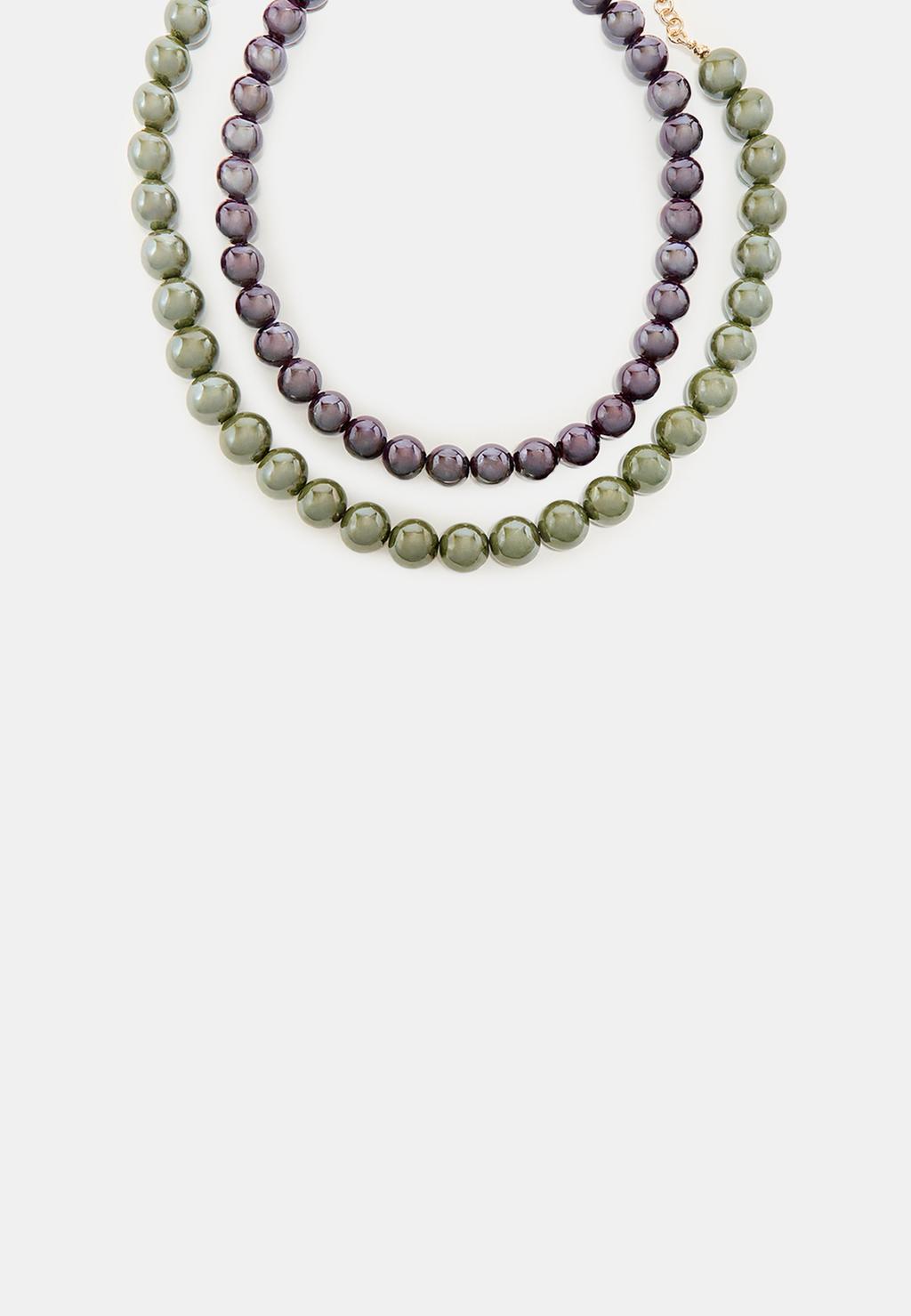 Set Med 2 Halsband Med Kulor