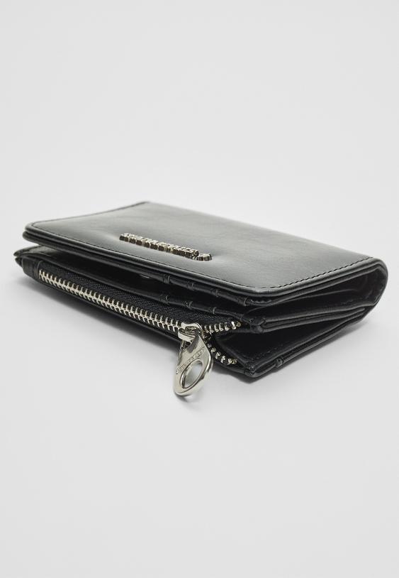 Stradivarius Portofel Cu Fermoar Negru Os