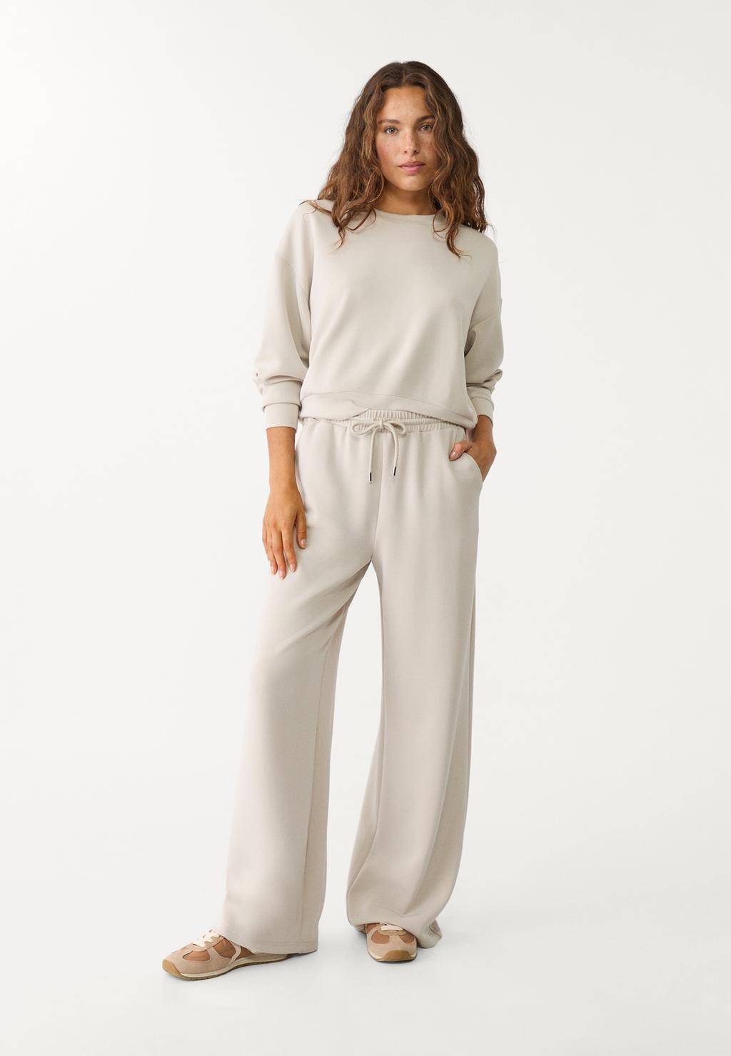 Soft-touch palazzo trousers