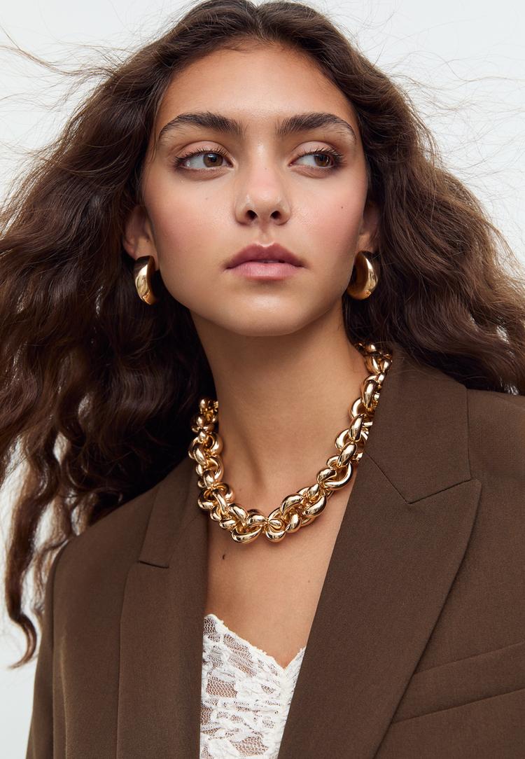 blazer cruzado com botoes