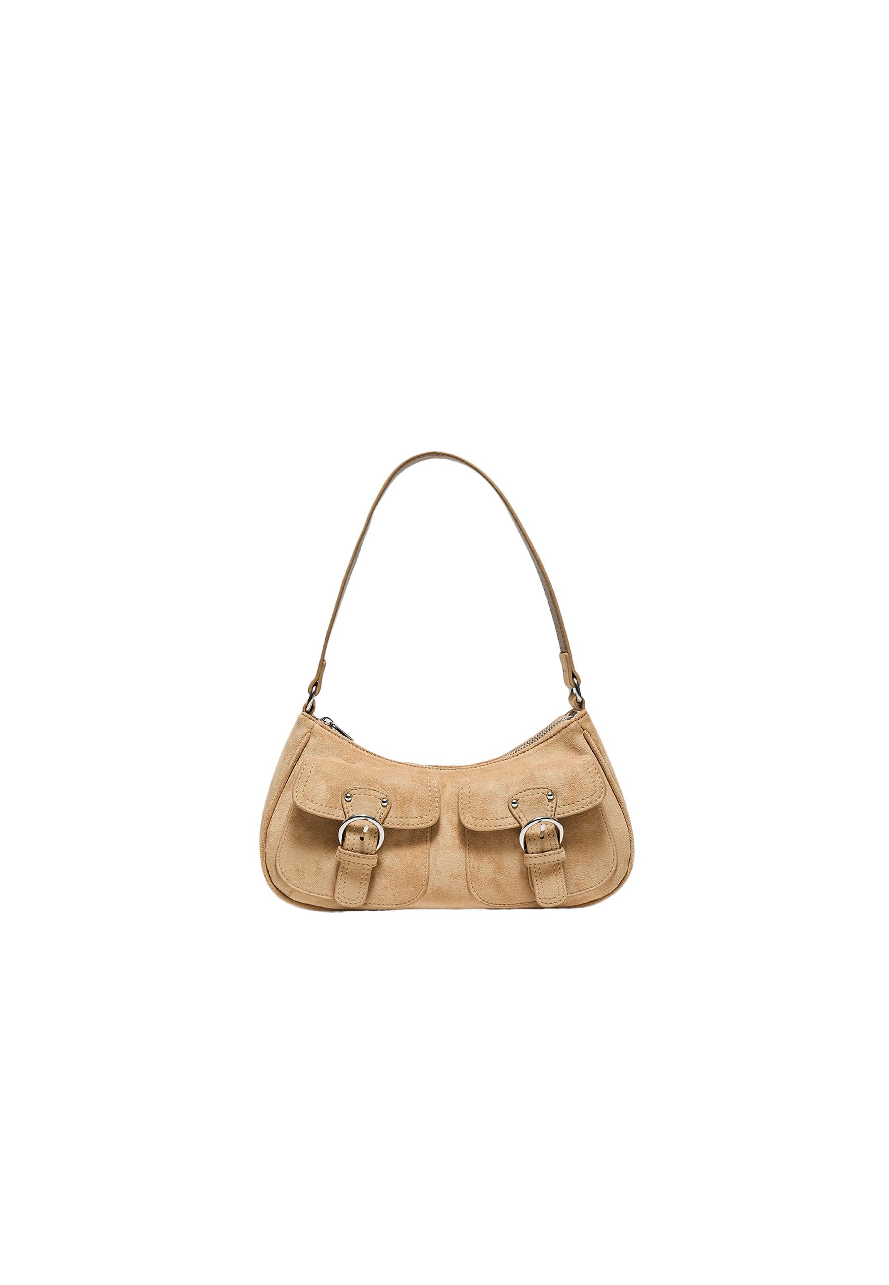 Shoulder bag with pockets — Caramel