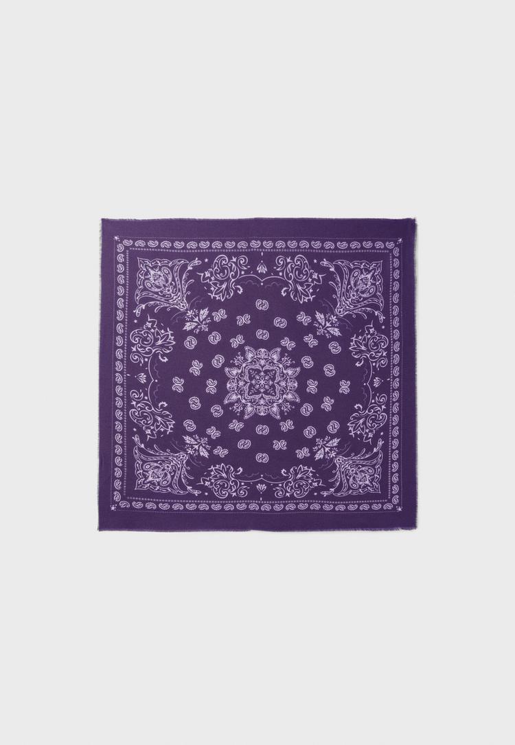 Stradivarius Bedrukt bandanasjaaltje met zachte afwerking  Purper OS