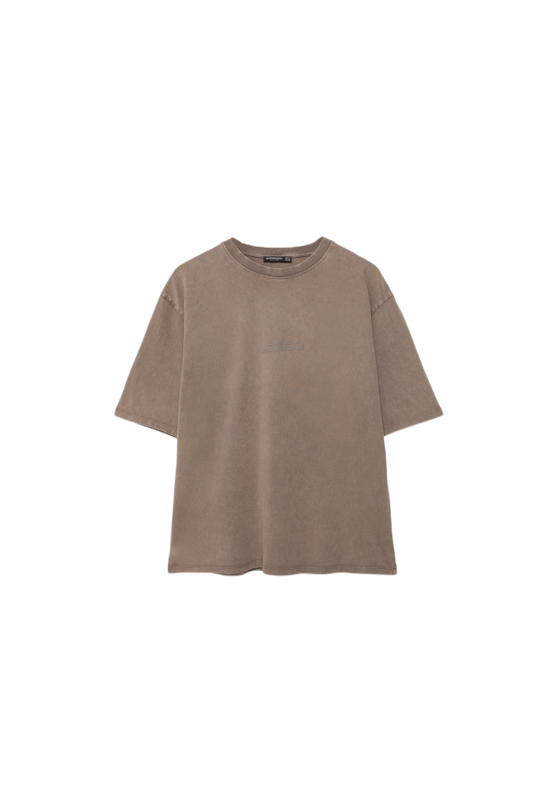 Printed short sleeve T-shirt — Brown
