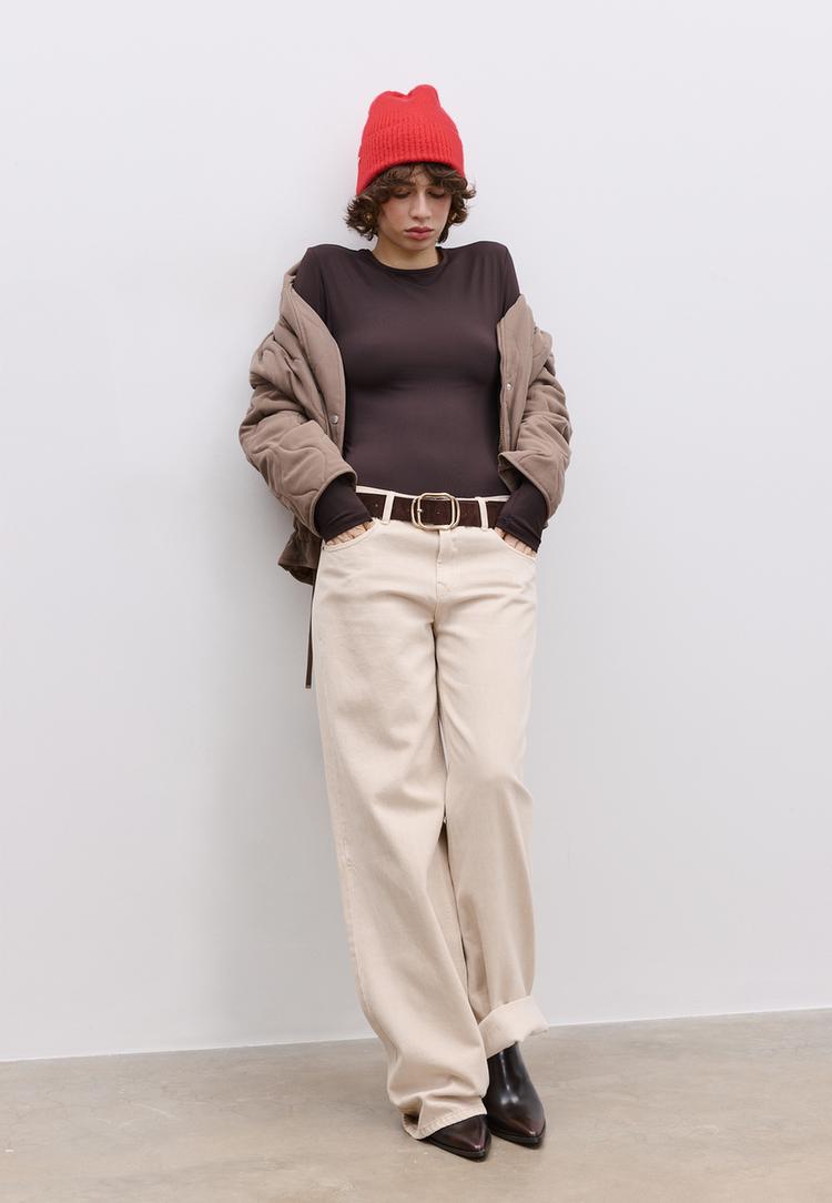 body manga comprida poliamida