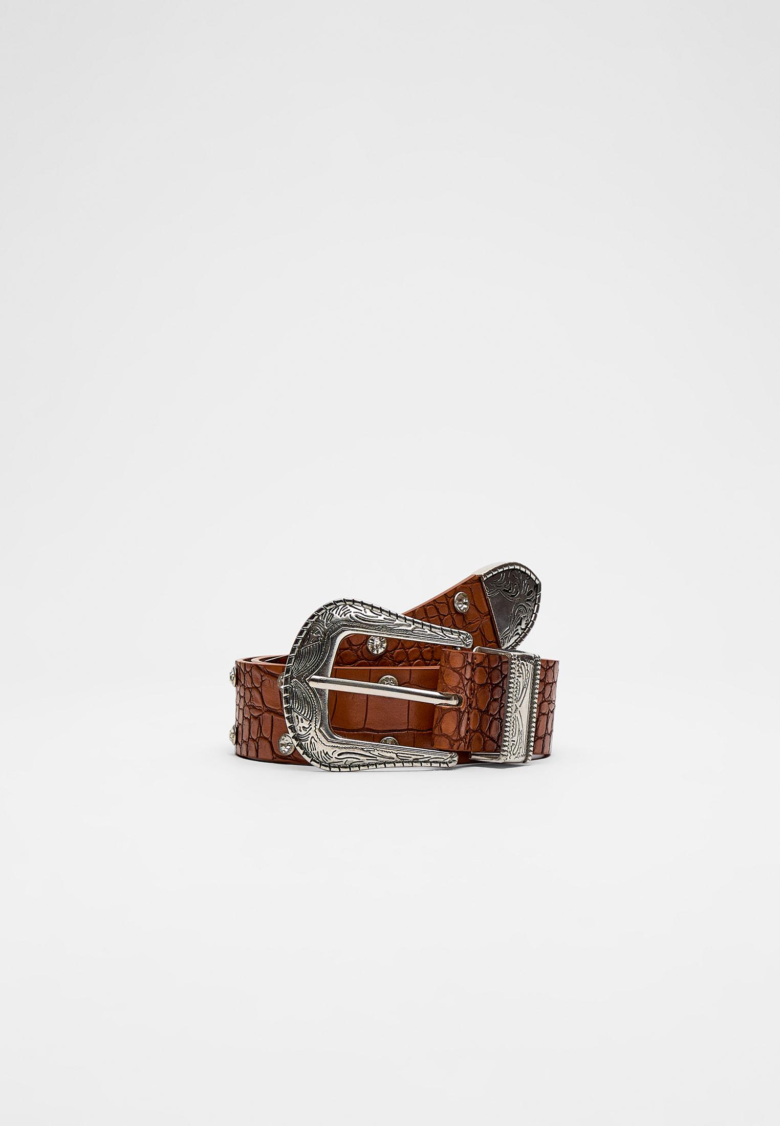 Ceinture gravee brillants Ceintures femme Stradivarius Worldwide