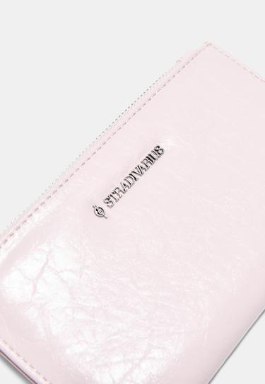 Basic zip-up purse — Pastel pink 3