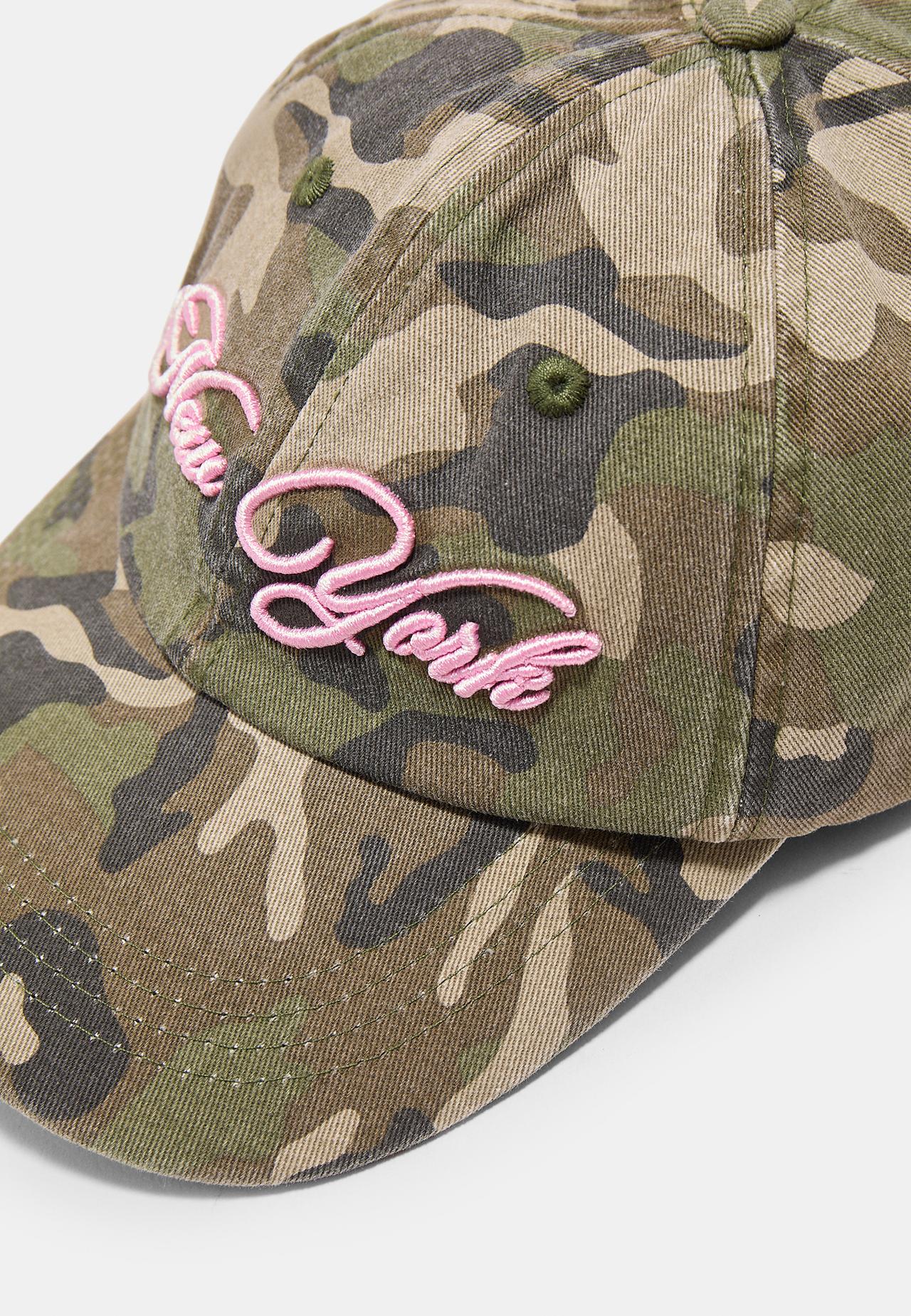 Camouflage print cap — Khaki