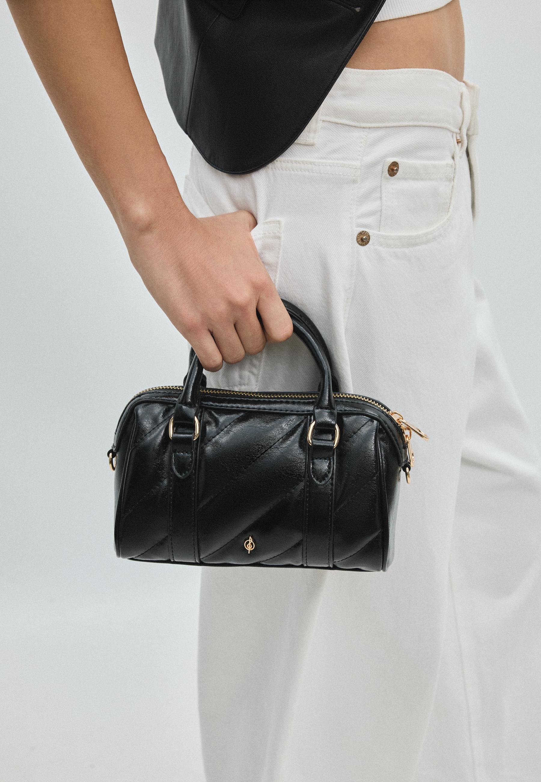 Quilted bowling bag — Black