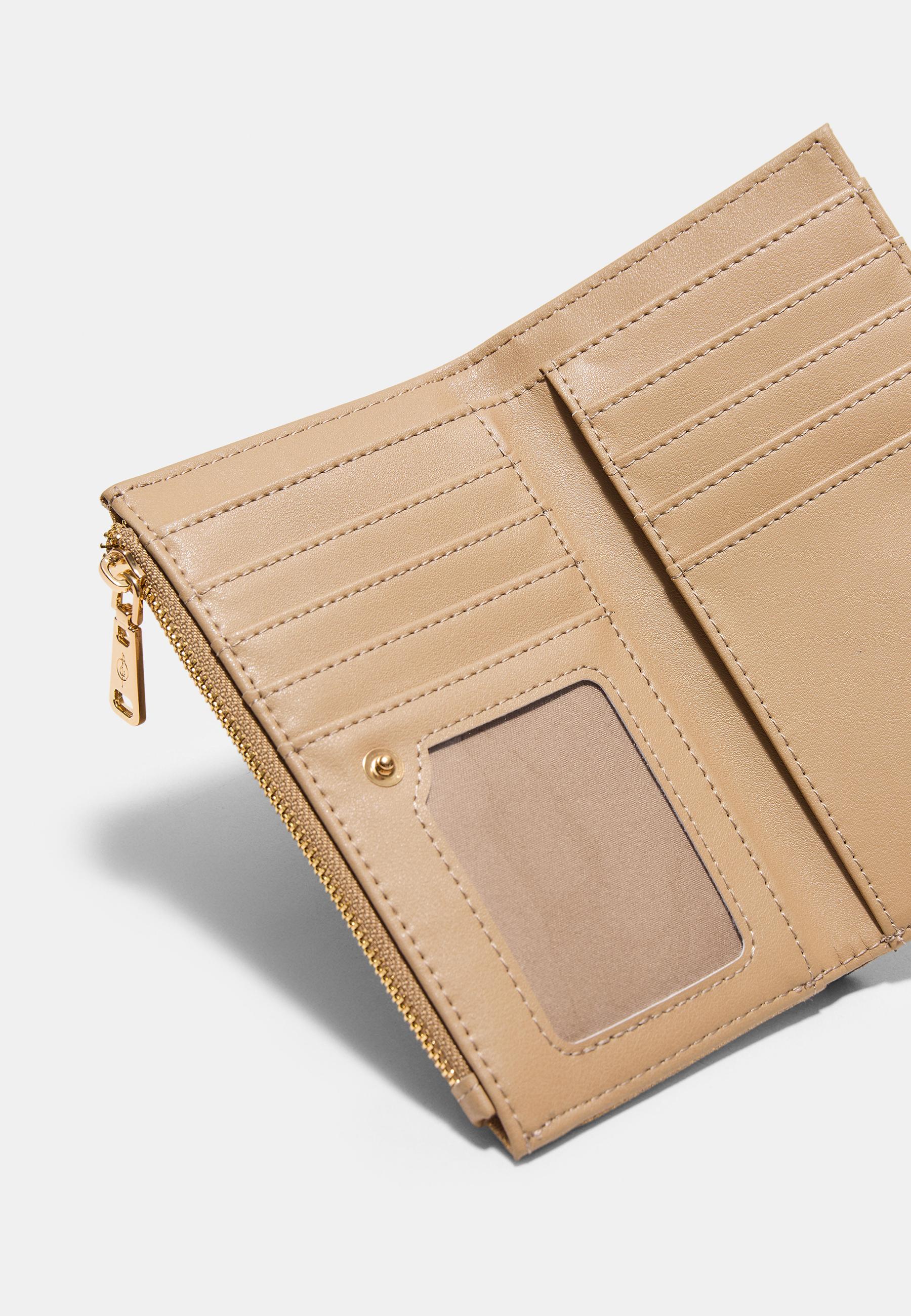 Basic zip-up purse — Yellow
