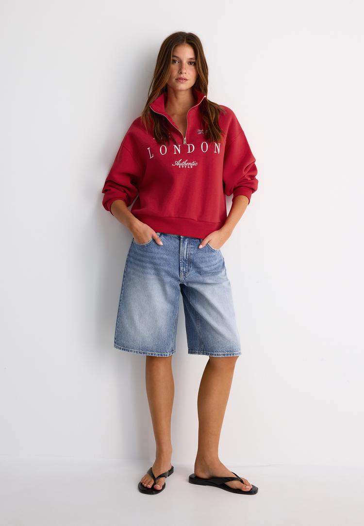 sudadera cremallera bordados