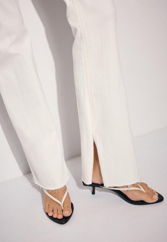 d74 jeans a campana elasticizzati con spacco