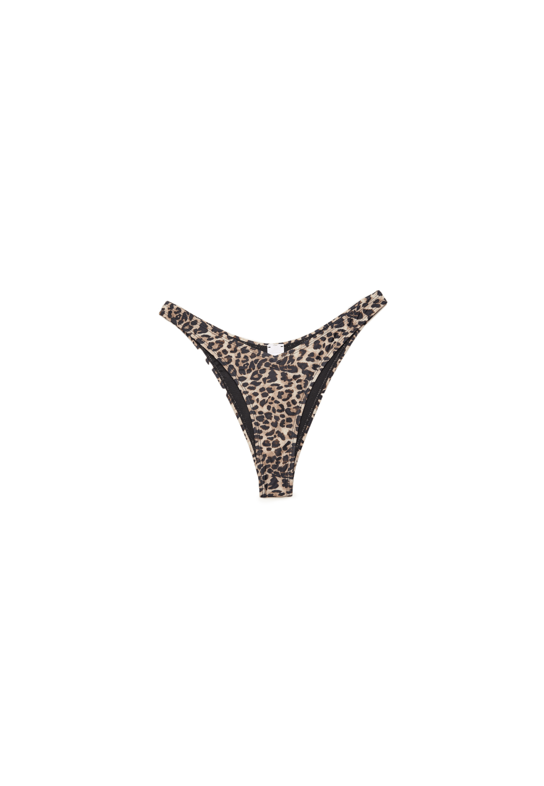 Basic V-cut Brazilian bikini briefs — Beige