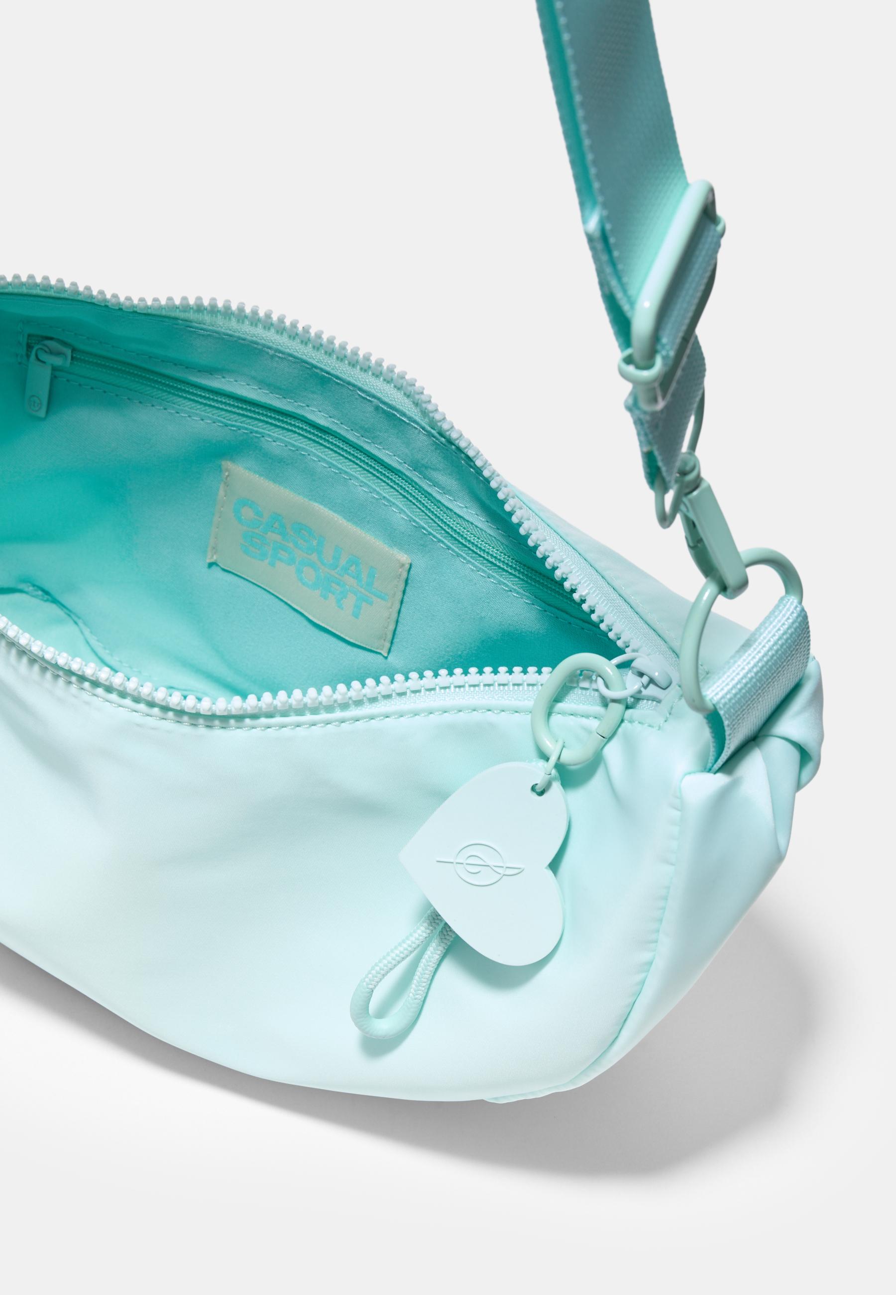 Fabric moon crossbody bag — Pastel green