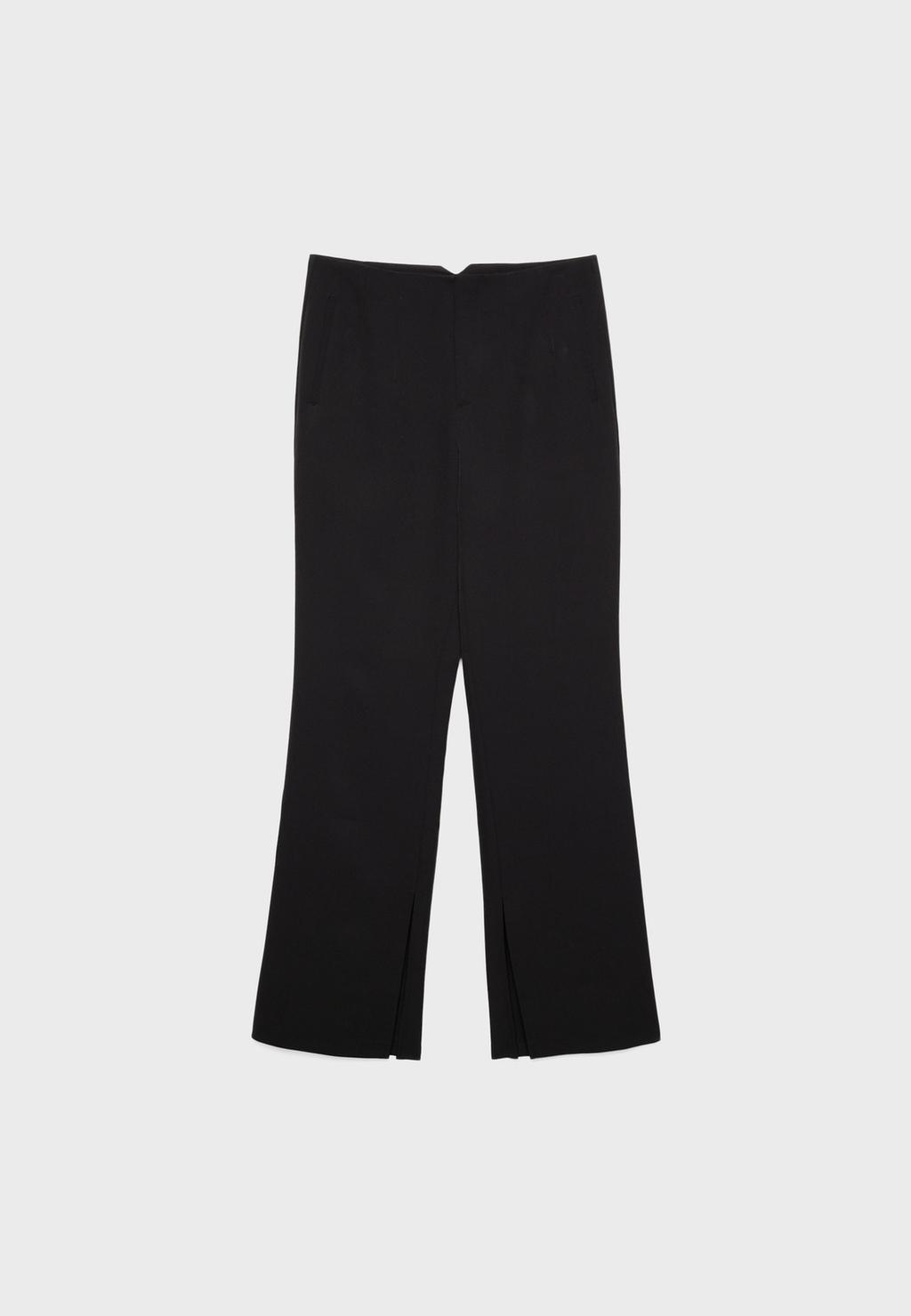 Pantalón vestir flare abertura