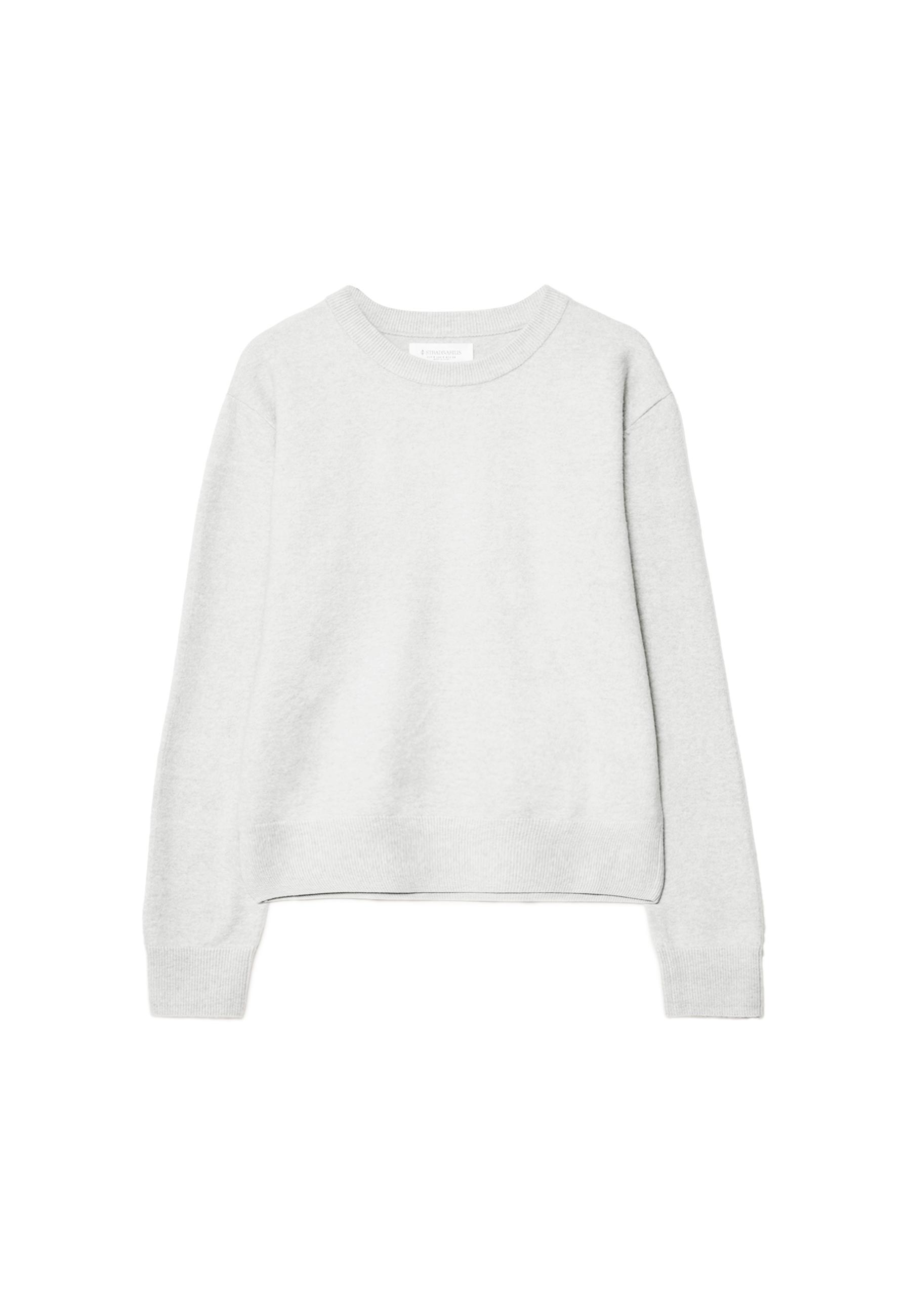 Soft-Touch Basic Knitted Jumper — Pearl grey