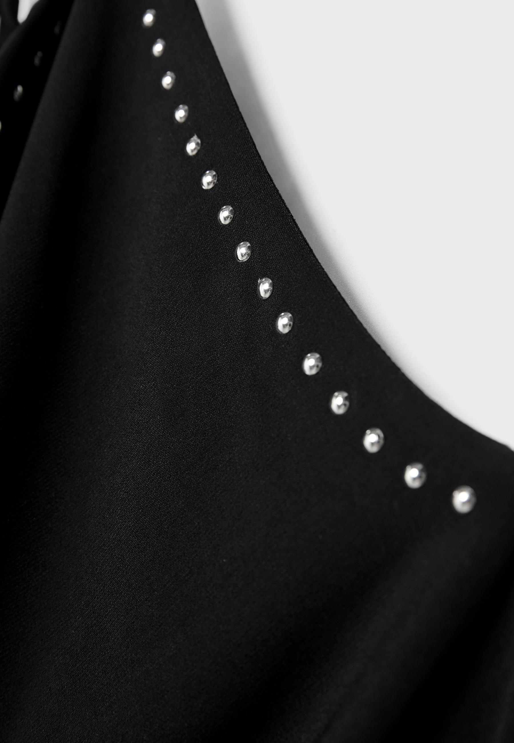Studded halter top — Black