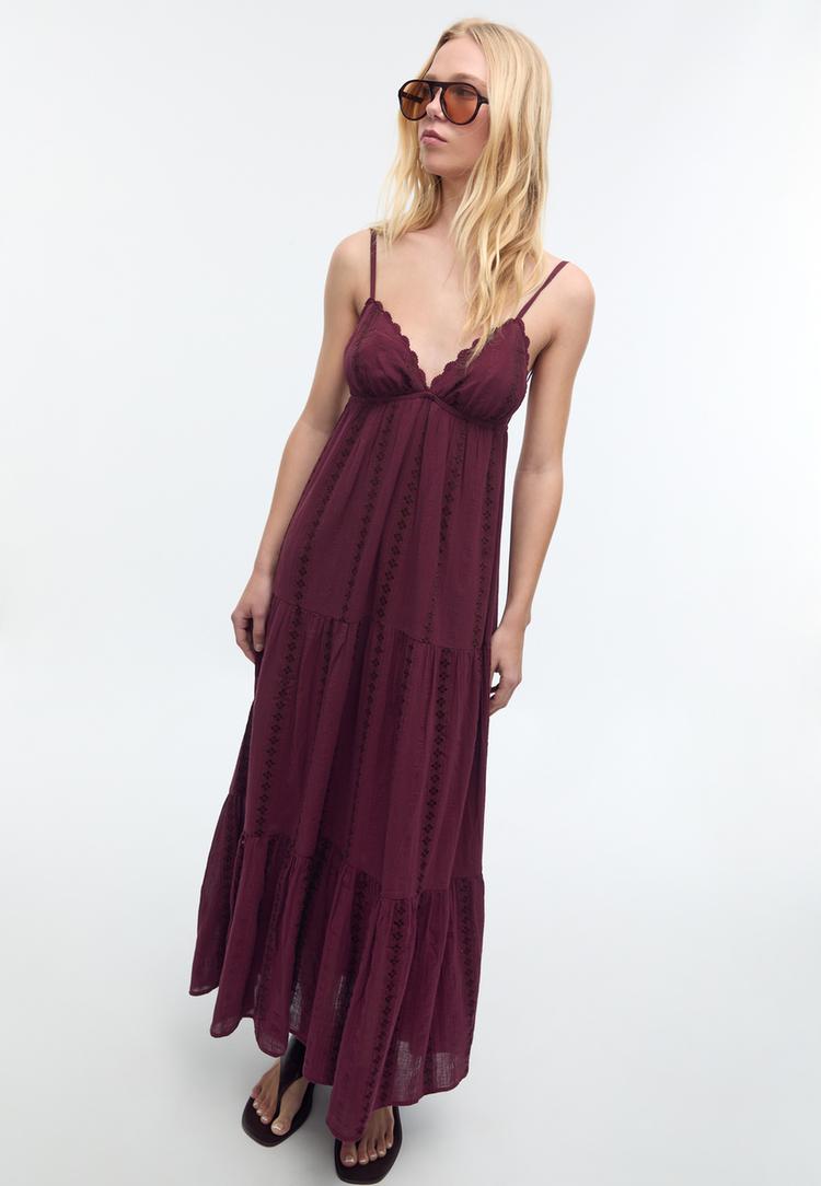 vestido largo fluido espalda descubierta