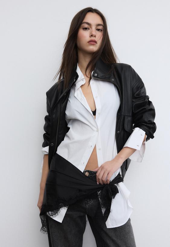 Stradivarius Lace Pareo Black Os