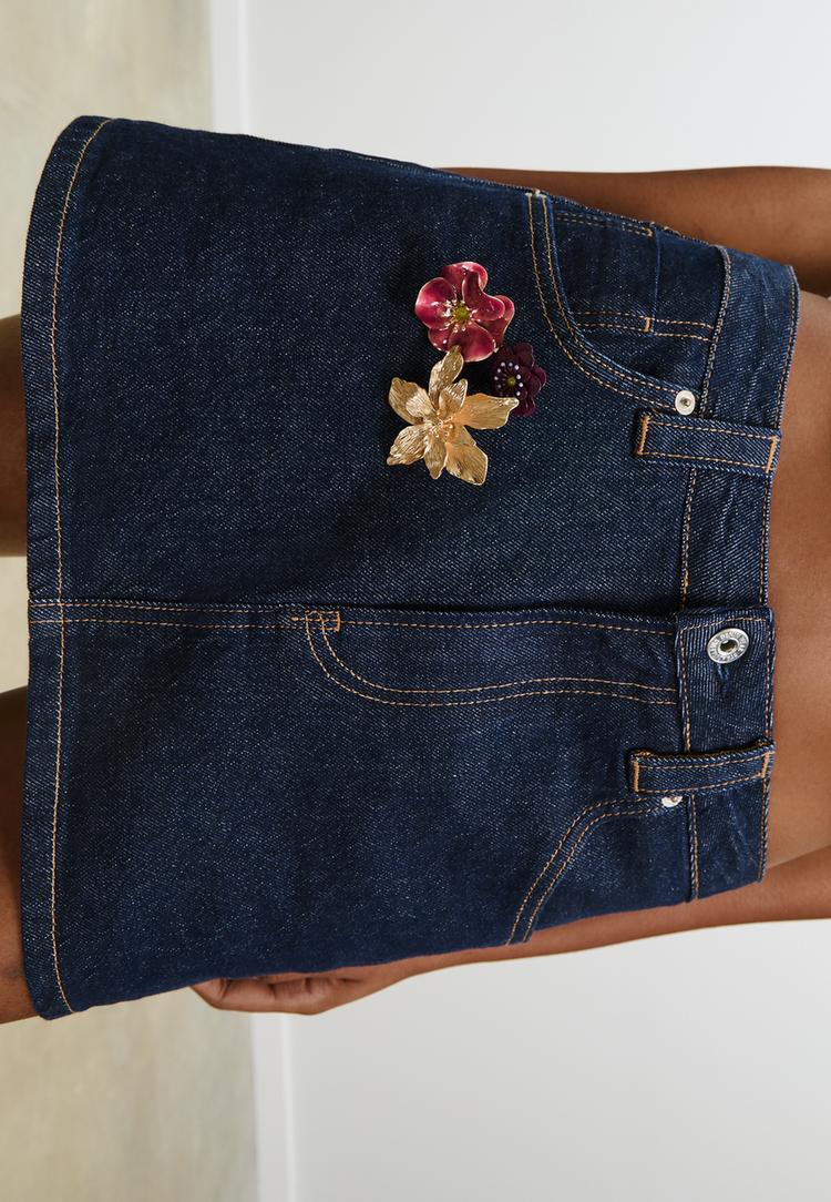 Stradivarius Σετ 3 Καρφίτσες Λουλούδι Χρυσαφί Os φωτογραφία