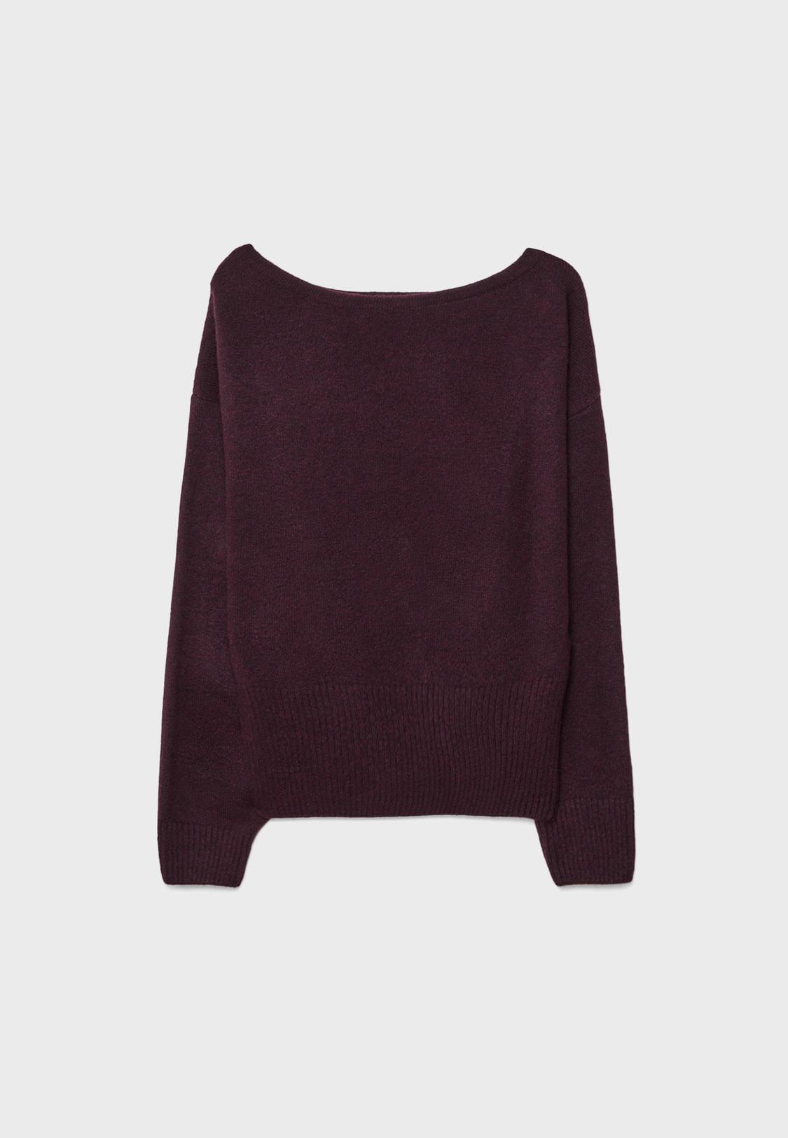 Maglia a punto scollo a barchetta morbida al tatto Moda da donna