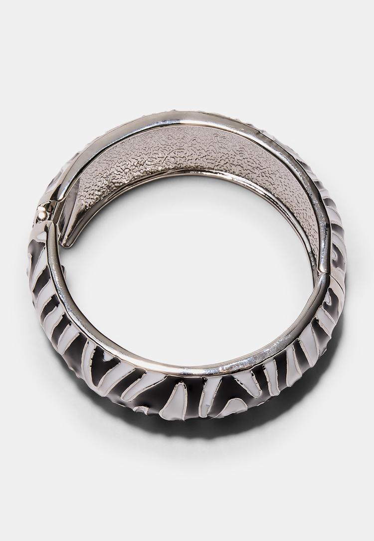 Stradivarius Βραχιόλι Zebra Λευκό Os φωτογραφία