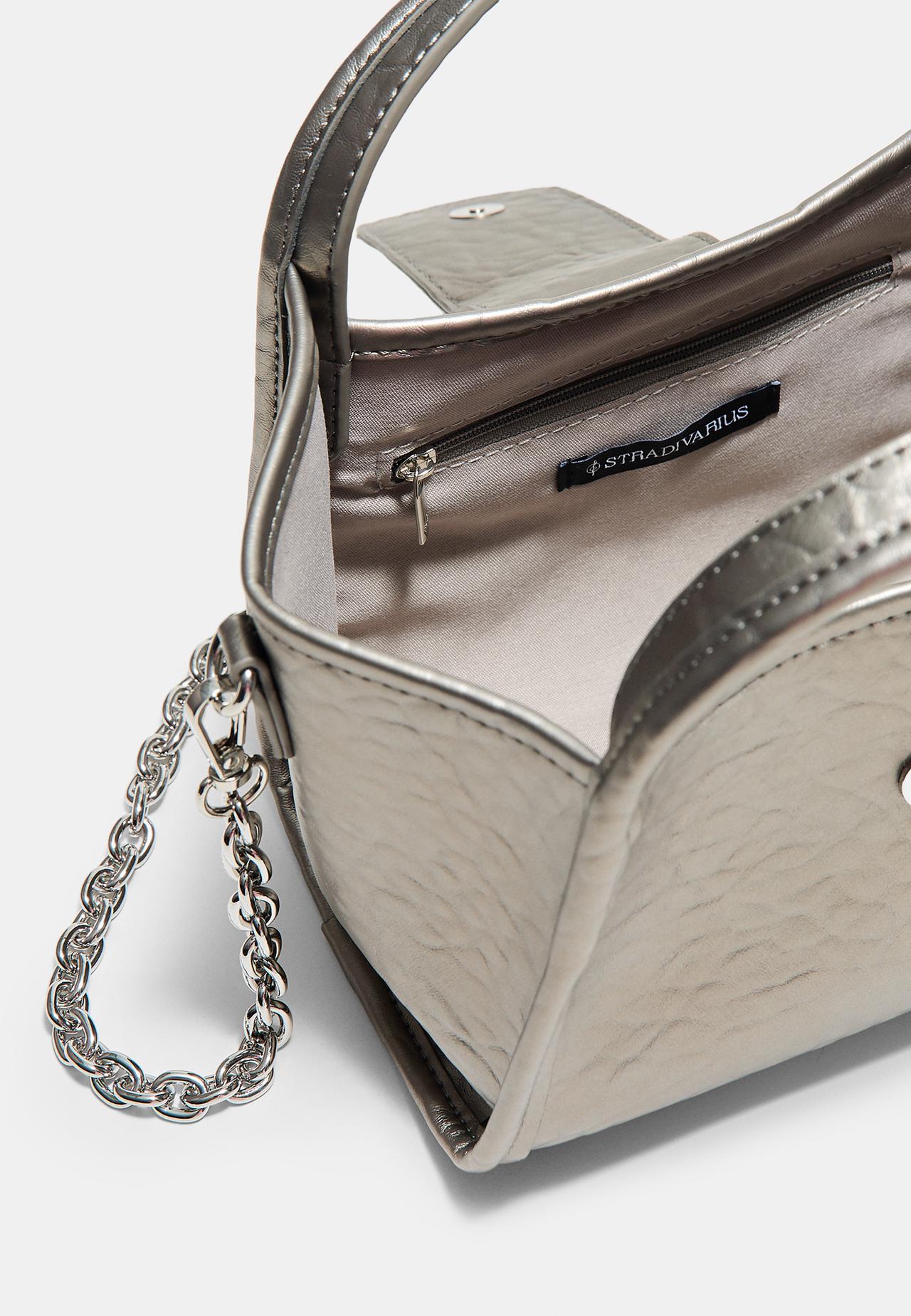Mini padlock crossbody bag — Grey