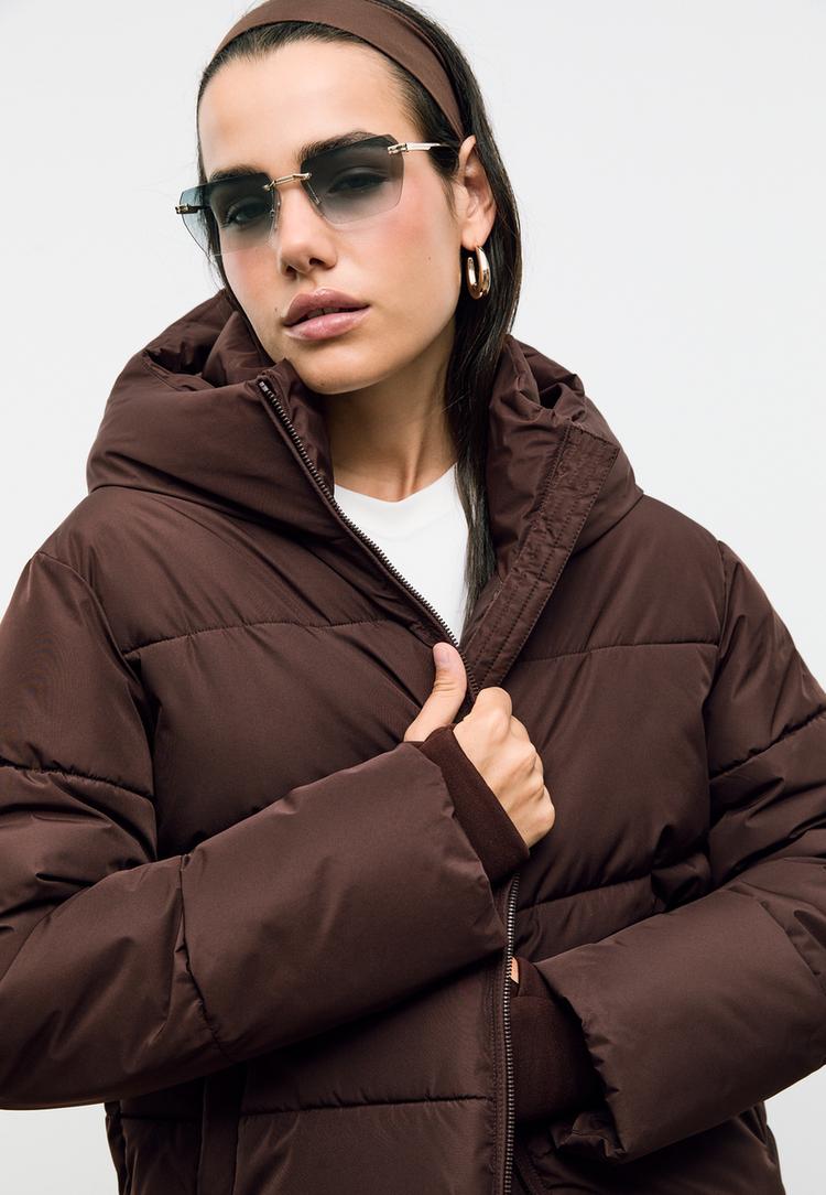 basic hooded puffer jacket