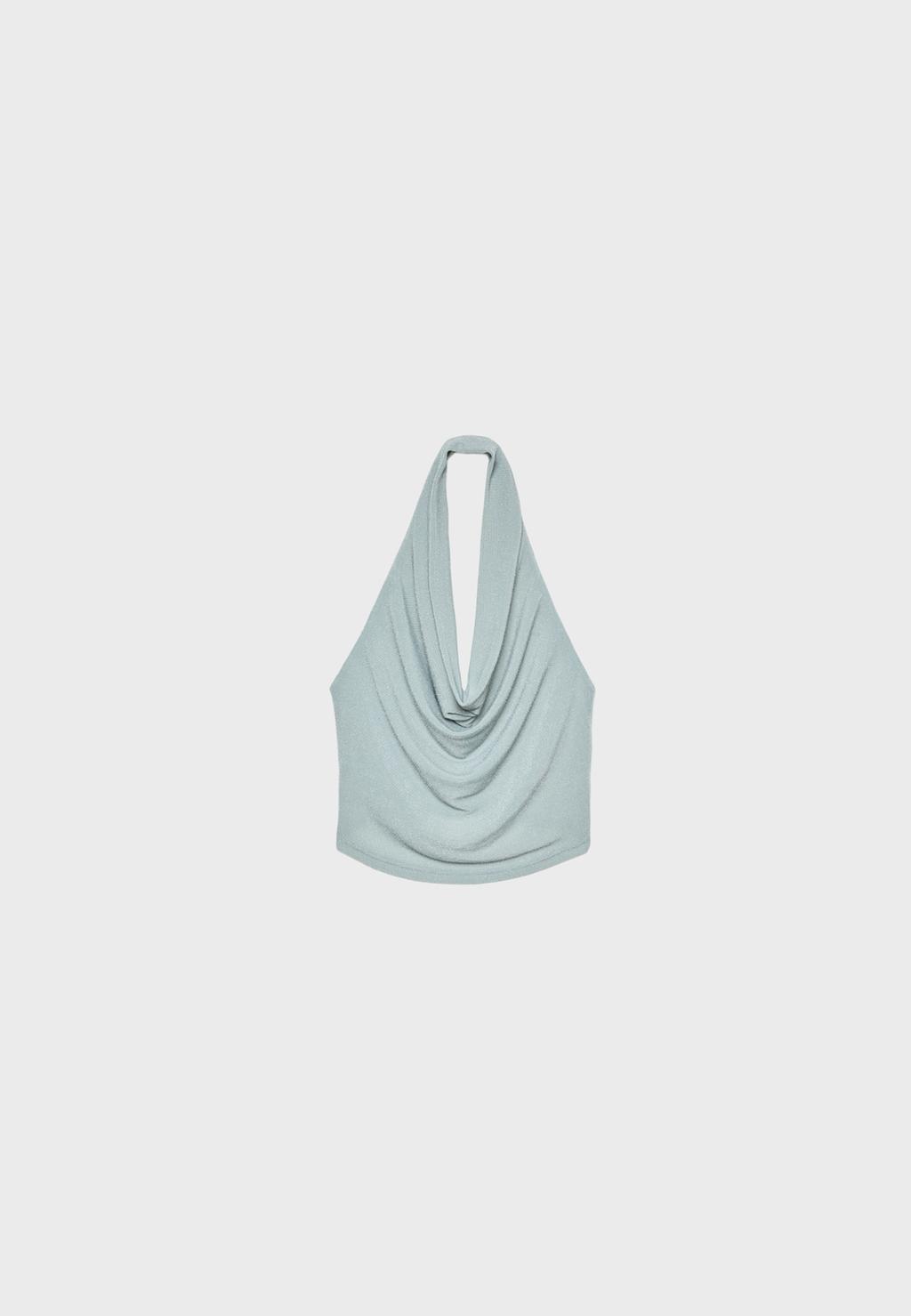 Top halter con brillantini