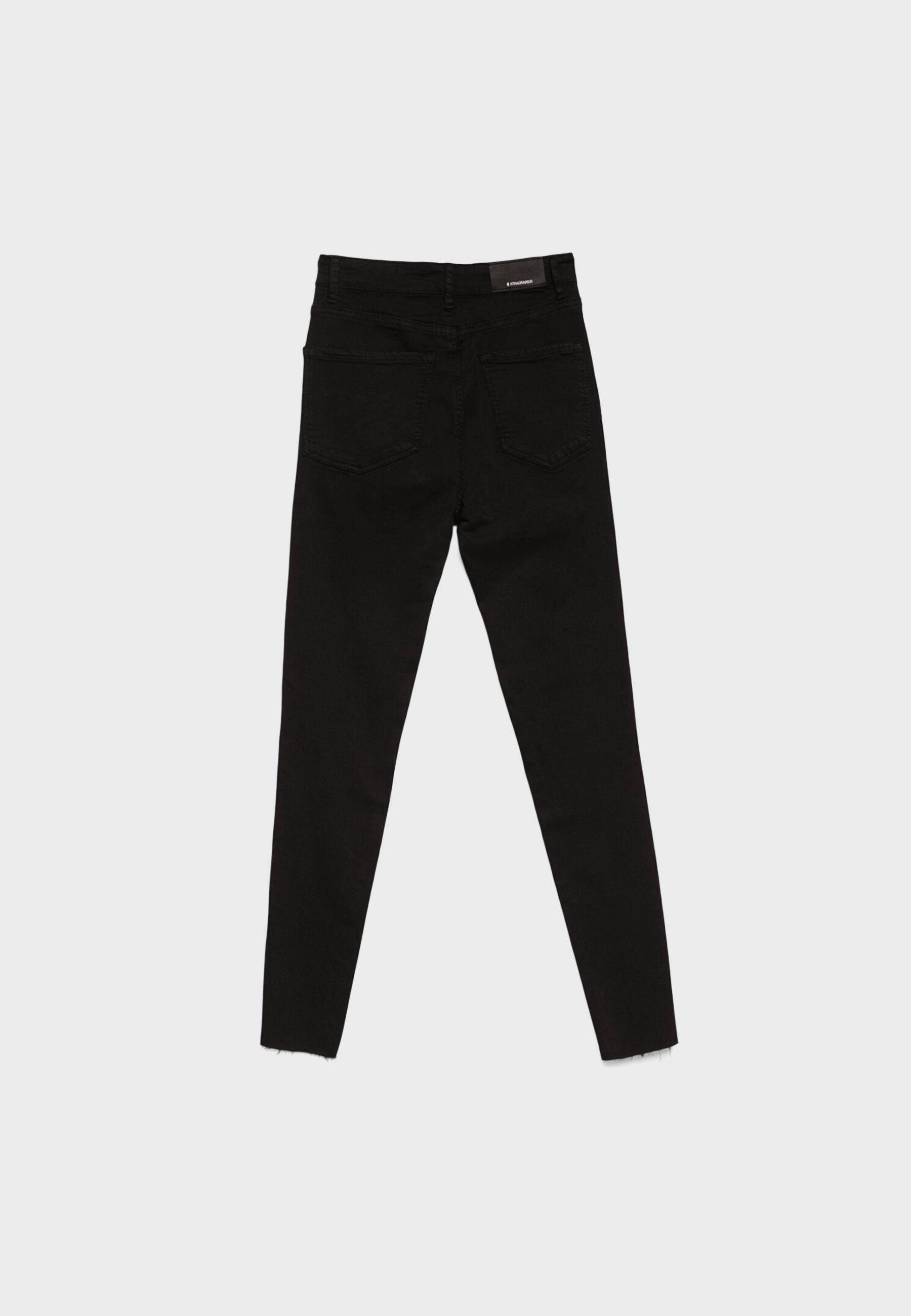 High-waist skinny jeans — Black