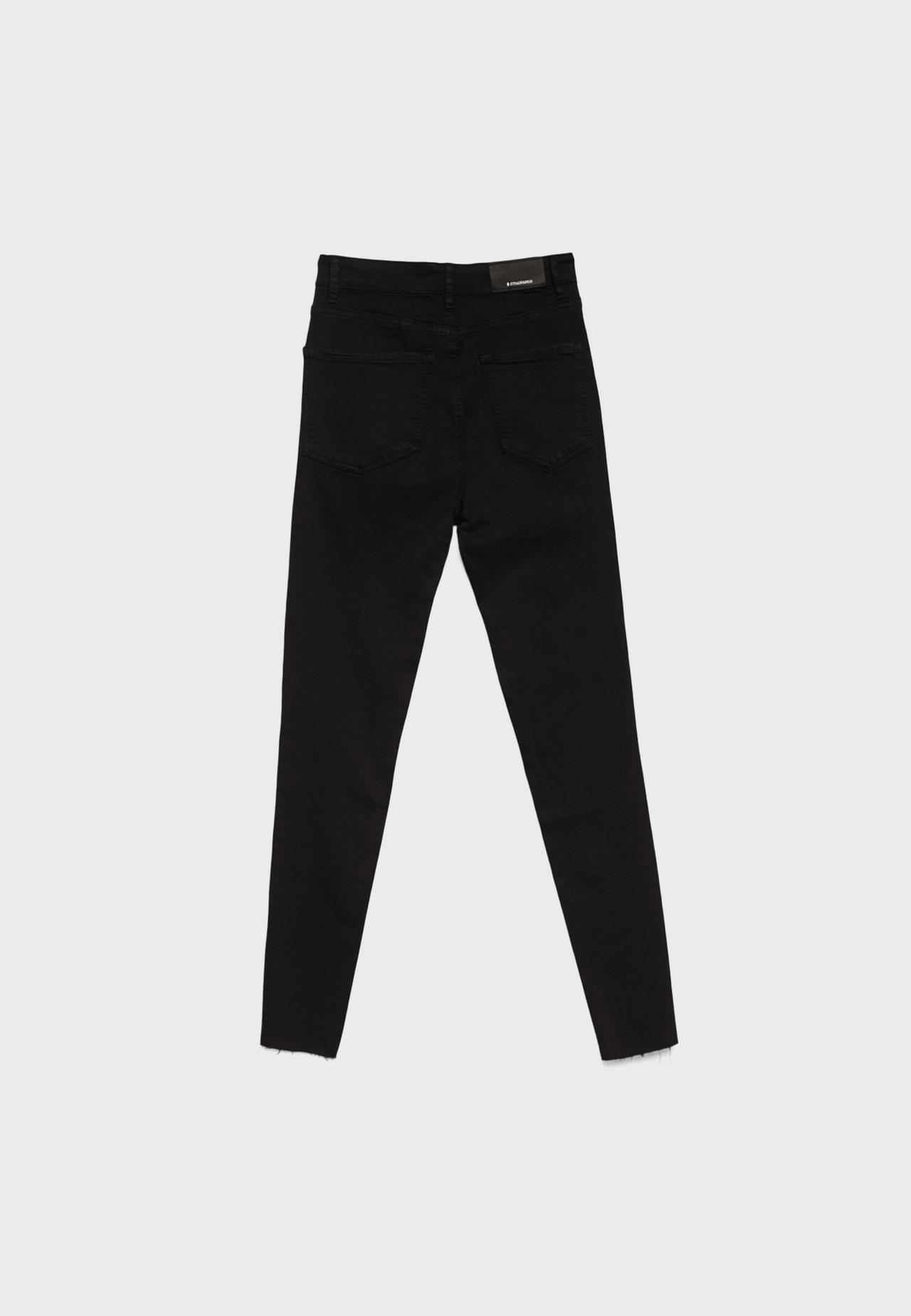 High-waist skinny jeans — Black