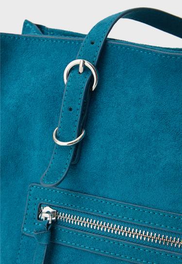 Shopper bag with zips — Teal 6