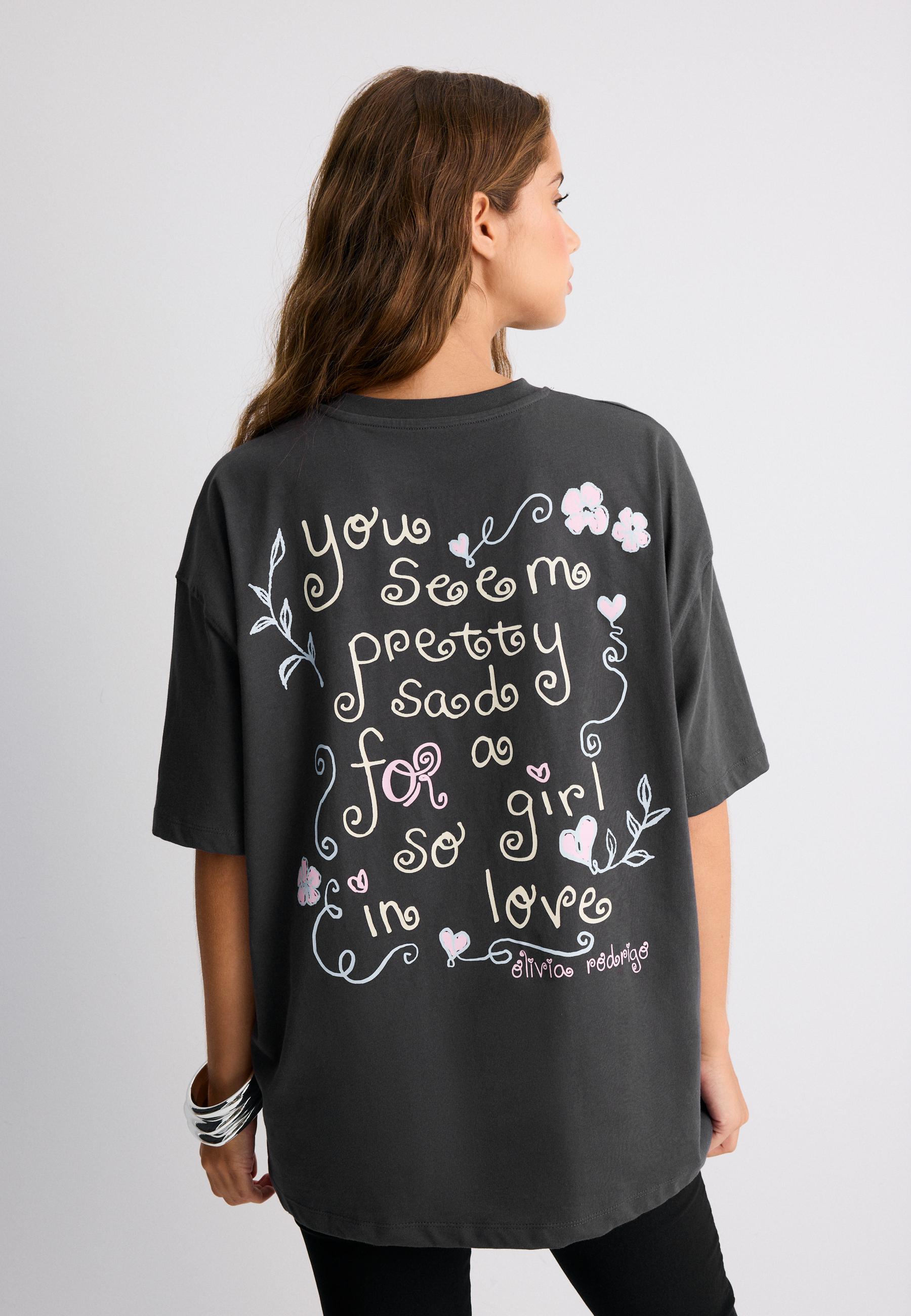 Olivia Rodrigo graphic T-shirt — Dark grey
